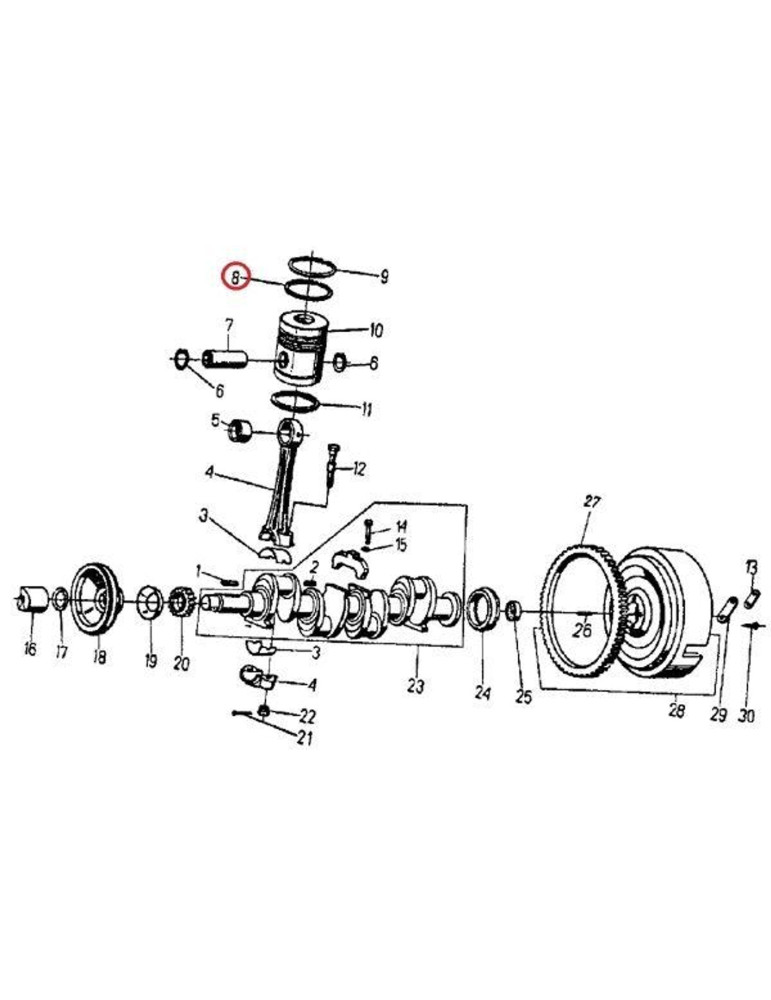 Pierścień 50731380
tłokowy uszczelniający 5050327 fi 95
