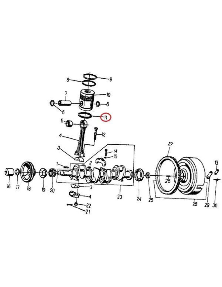 Pierścień 50732850 
50503280U
olejowy tłoka 5050328 fi 95