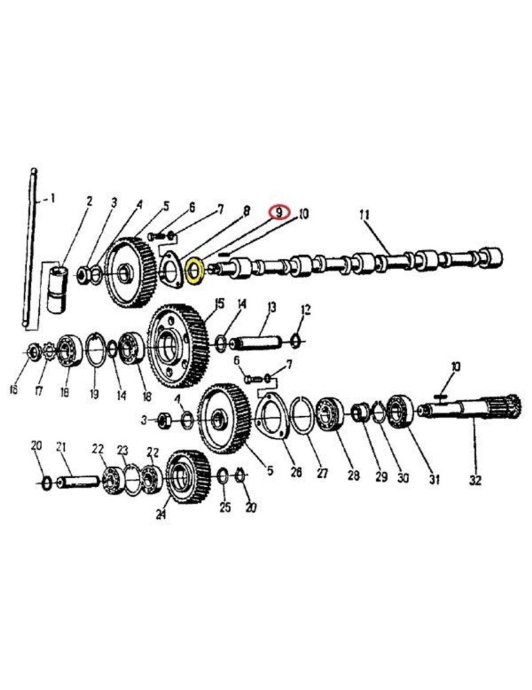 PODKŁADKA 50504010 
WAŁKA ROZRZADU