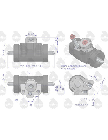 CYLINDEREKHAMULCOWY C-360 URSUS
Cylinderek hamulcowy 952620 C-360 ORYGINAŁ URSUS
Indeks 50526200U
 2