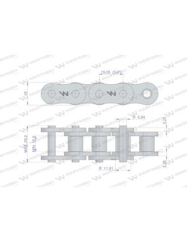 ŁAŃCUCH 12AH-1 3/4" R1
Łańcuch rolkowy wzmocniony przemysłowy 12AH-1 ANSI A 60H (R1 3/4) 5m Waryński
Indeks W-L12AH1 2