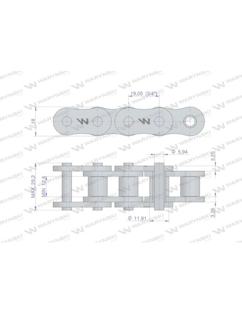 ŁAŃCUCH 12AH-1 3/4" R1
Łańcuch rolkowy wzmocniony przemysłowy 12AH-1 ANSI A 60H (R1 3/4) 5m Waryński
Indeks W-L12AH1