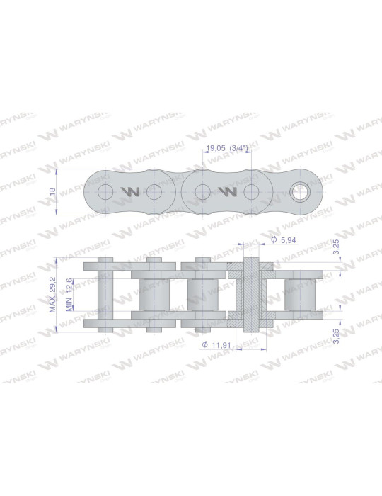 ŁAŃCUCH 12AH-1 3/4" R1
Łańcuch rolkowy wzmocniony przemysłowy 12AH-1 ANSI A 60H (R1 3/4) 5m Waryński
Indeks W-L12AH1