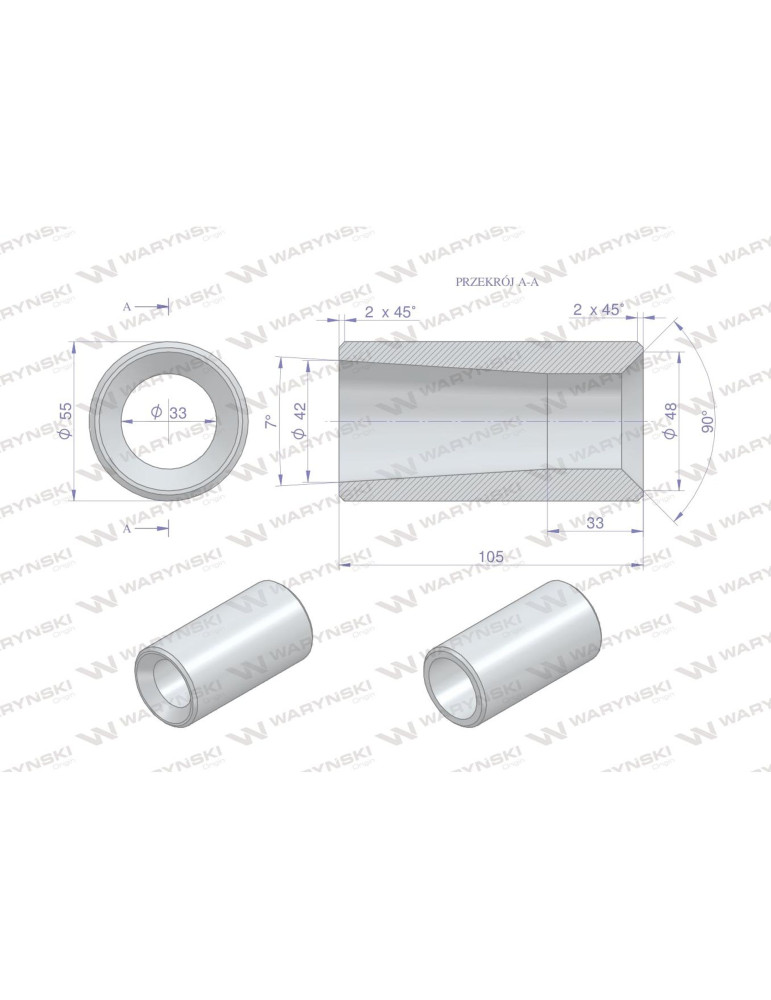 TUL ZĘBA W-5791200 1200MM WAR