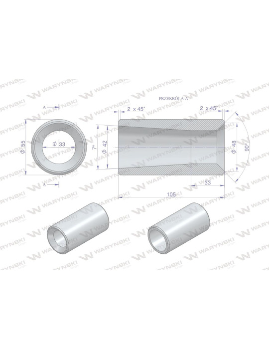 TUL ZĘBA W-5791200 1200MM WAR