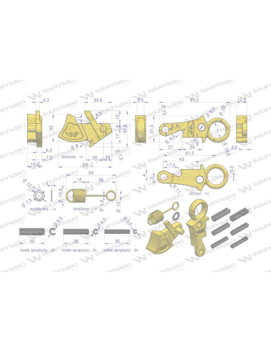 ZESTAW NAPRAWCZY DO HAKÓW CAT-2S W
Zestaw naprawczy do haków Cat-2S WARYŃSKI
Indeks W618ZEST2S