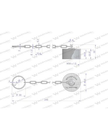 KOREK GNIAZDA HYDRAULICZNEGO
WRSMPOGN aluminiowy korek gniazd skręcanych
 2