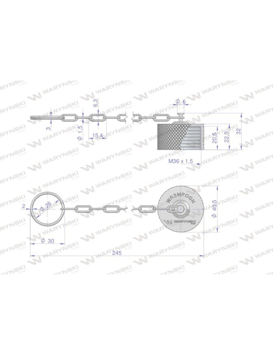 KOREK GNIAZDA HYDRAULICZNEGO
WRSMPOGN aluminiowy korek gniazd skręcanych
