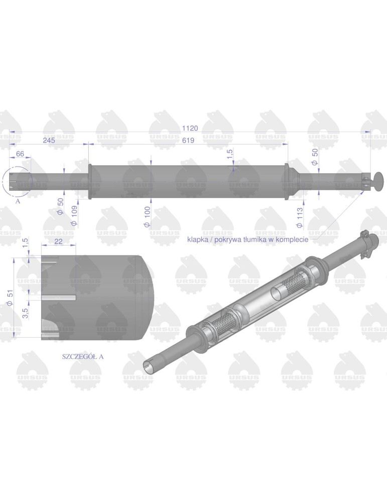 TŁUMIK C-360-3P OEM 1120 Z KLAPKĄ
Tłumik 1120mm 3029104M1 5,2kg MF3 C-3603P (prosty) ORYGINAŁ URSUS
Indeks 3029049PU
