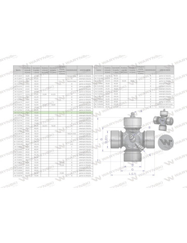 KRZYŻAK 27X70 Waryński
W-712770
W219301
F168302020490,AL71316 1342711C1
 2
