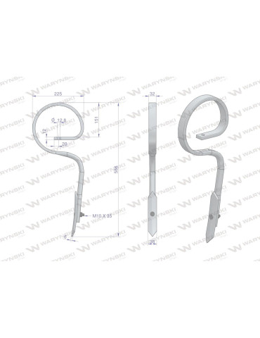 ZĄB AGREGATU PROSTY 12X32 586MM
W-1801150602 2