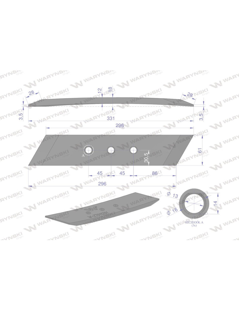 DŁUTO RABE MP293 PRAWE RABE WAR.
27011201