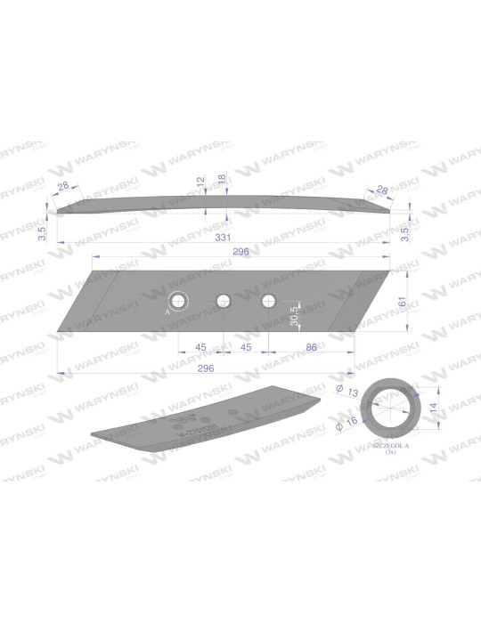 DŁUTO RABE MP293 PRAWE RABE WAR.
27011201