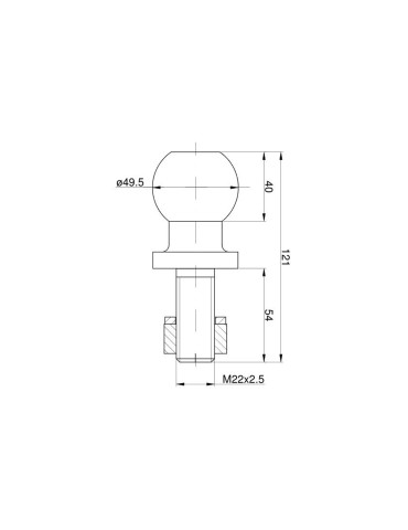 KULA HAKA HOLOWNICZEGO GWINT ZEWN
9461425 2