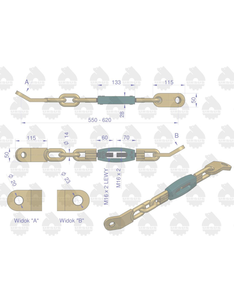 STABILIZATOR BOCZNY ŁAŃCUCH URSUS
3028577M91U