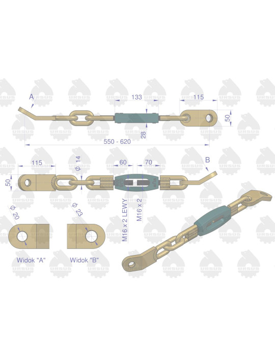 STABILIZATOR BOCZNY ŁAŃCUCH URSUS
3028577M91U