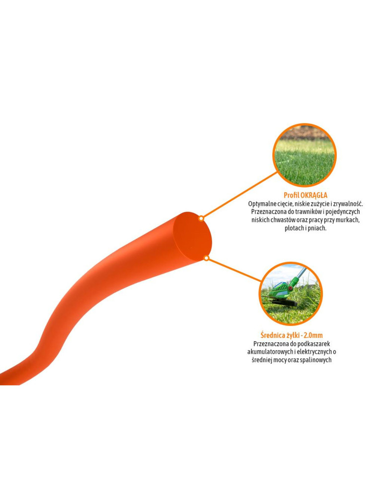 ŻYŁKA DO PODKASZREK 2MM/15M OKRĄGŁA
Żyłka tnąca do podkaszarek / Okrągła / 2.0 mm / 15 m / TEGER
Indeks T-O-ZPO-2.0
