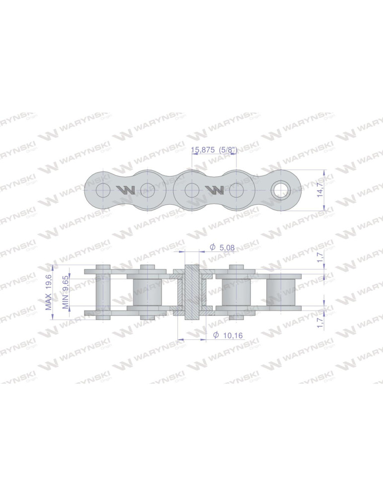 ŁAŃCUCH 10B-1 5/8 R1 2,5M WARYŃSKI
W-L10B1-2.5M
