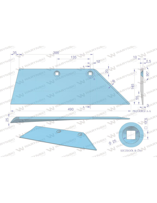 LEMIESZ LEMKEN 18" PRAWY DO DŁUTA
SB45 re   3352030 3352130  AGROINTERSTAR
