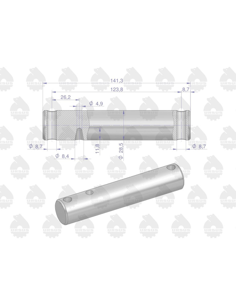 SWORZEŃ 28,5X124 CIĘGŁO DOLNE 
Wałek cięgła dolnego 1695314M1 MF3  MF4 ORYGINAŁ URSUS
Indeks 1867243M1U