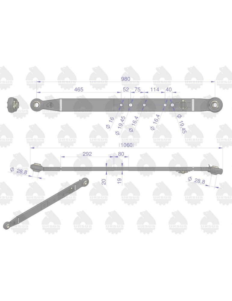 CIĘGŁO NARZĘDZIOWE MF255 URSUS OEM
L-980 1663733M91