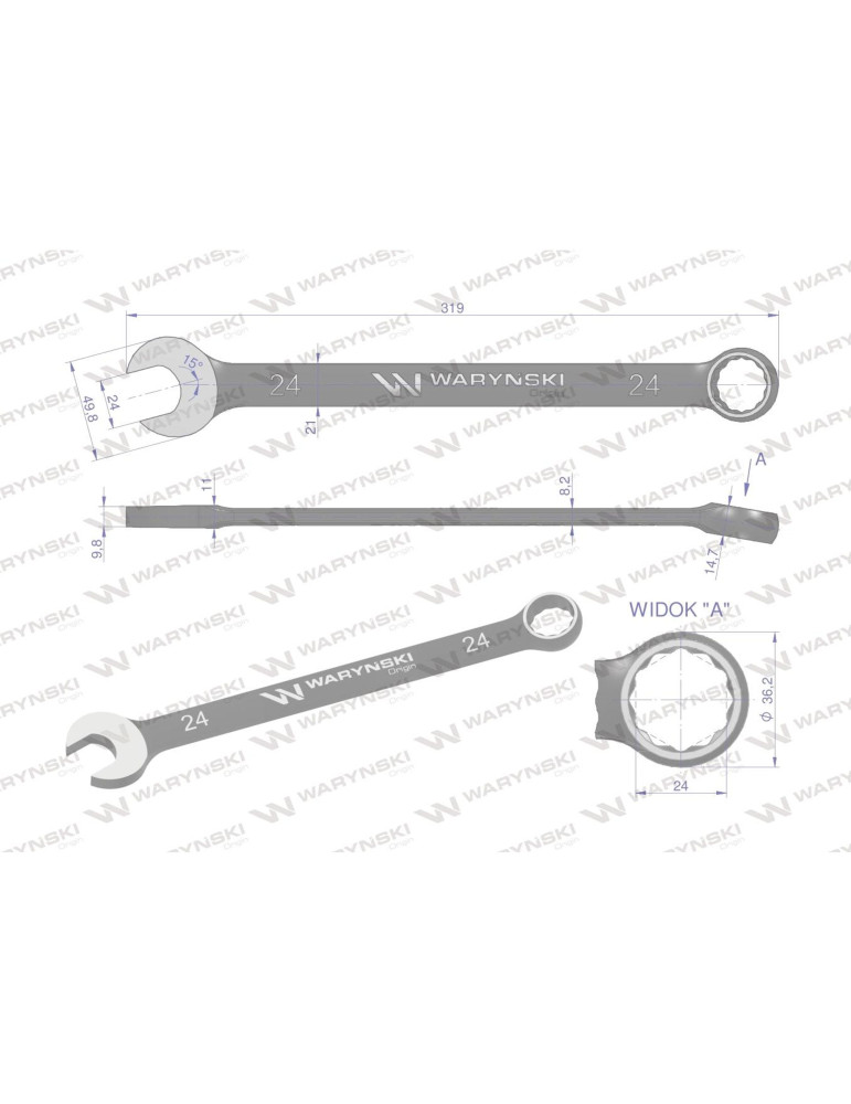 KLUCZ PŁASKO-OCZKOWY 24MM STANDART Waryński
WMK034
