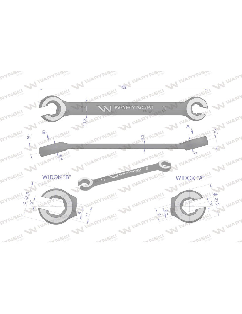 KLUCZ PŁASKO-OCZKOWY OTWARTY 9X11
WMK128
