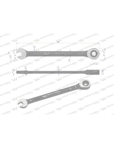 KLUCZ PŁASKO-OCZKOWY 6MM Z GRZECH Waryński
WMK045
 2