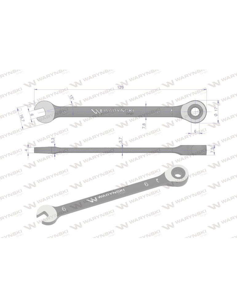 KLUCZ PŁASKO-OCZKOWY 6MM Z GRZECH Waryński
WMK045
