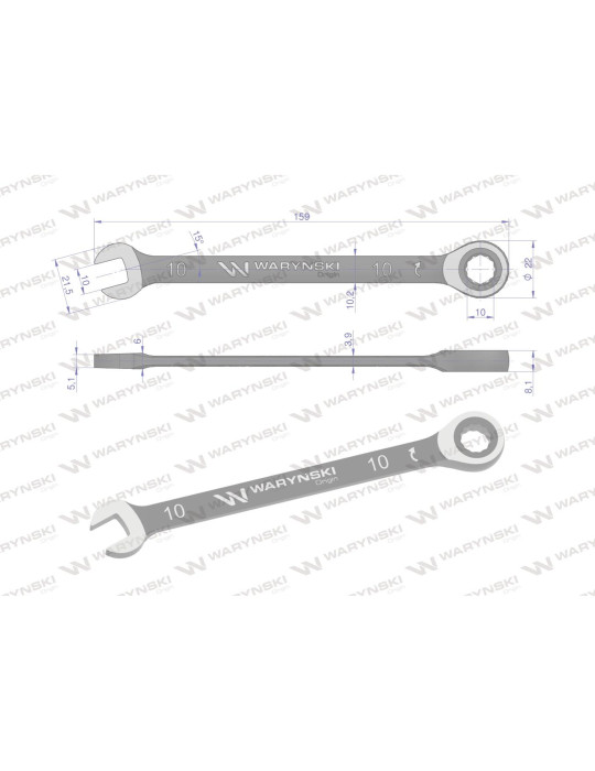 KLUCZ PŁASKO-OCZKOWY 10MM Z GRZECH Waryński
WMK049 72zęby