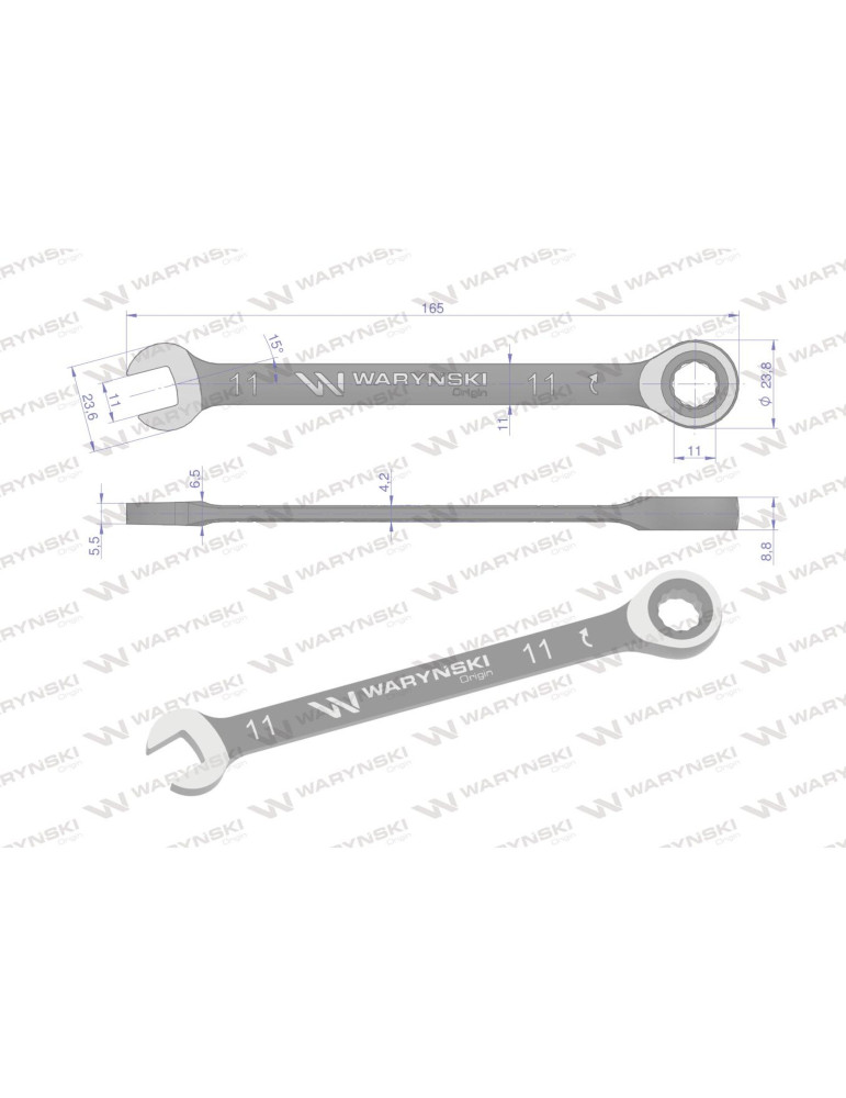 KLUCZ PŁASKO-OCZKOWY 11MM Z GRZECH Waryński
WMK050 72zęby
