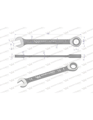 KLUCZ PŁASKO-OCZKOWY 14MM Z GRZECH
WMK053
 2
