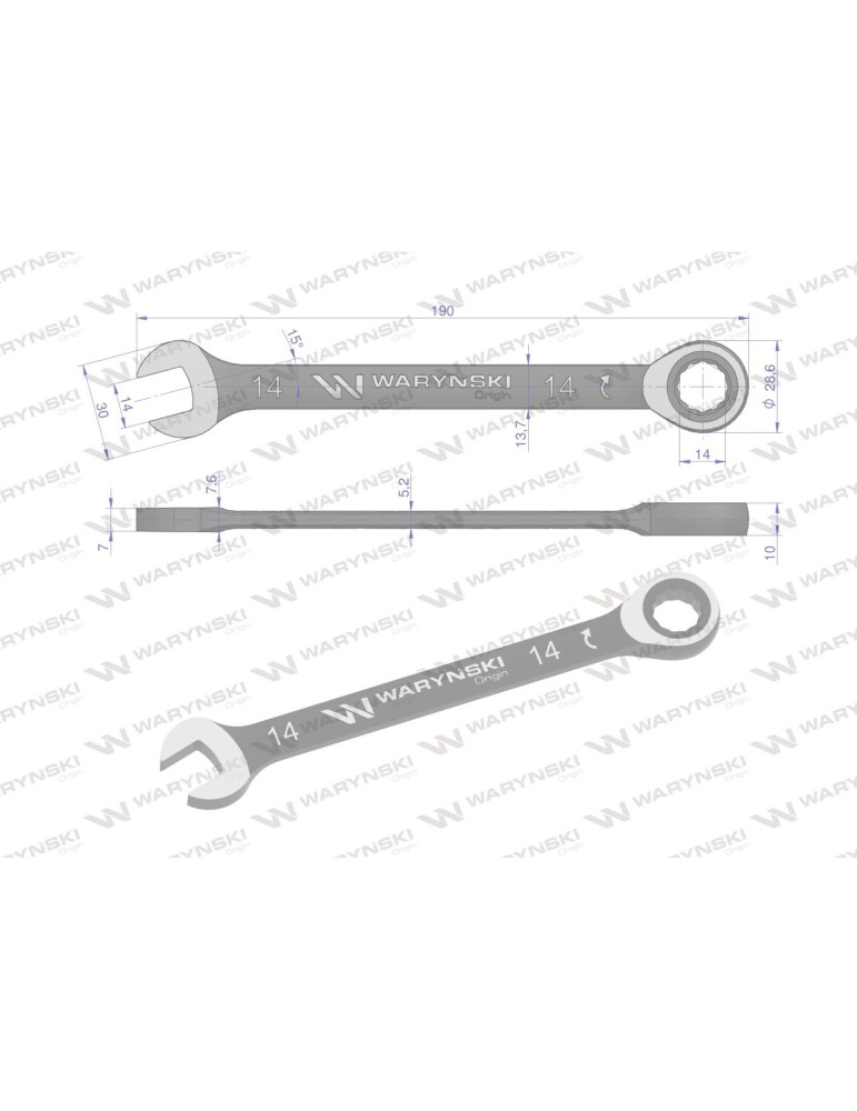 KLUCZ PŁASKO-OCZKOWY 14MM Z GRZECH
WMK053
