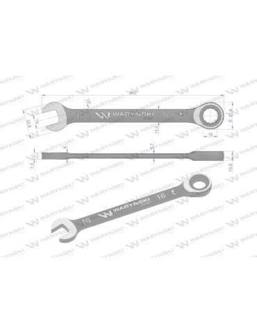 KLUCZ PŁASKO-OCZKOWY 14MM Z GRZECH
WMK053
 2