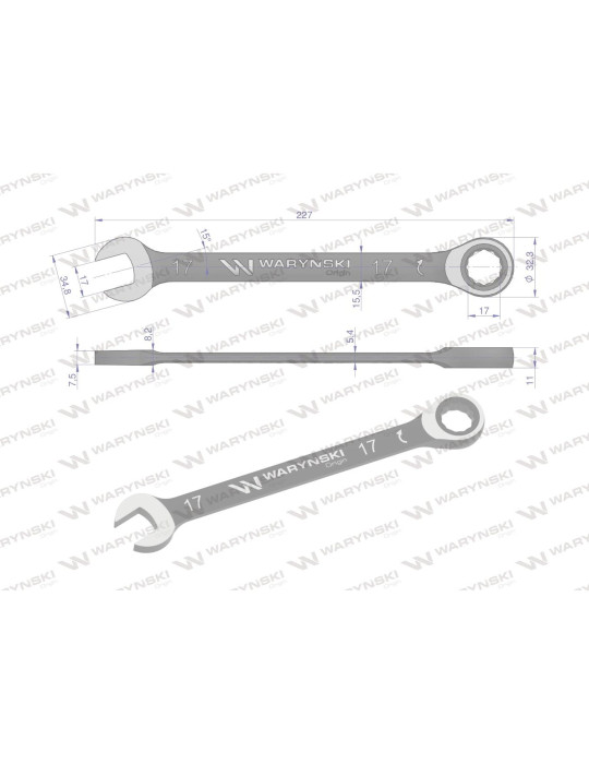 KLUCZ PŁASKO-OCZKOWY 17MM Z GRZECH Waryński
WMK056 72 zęby