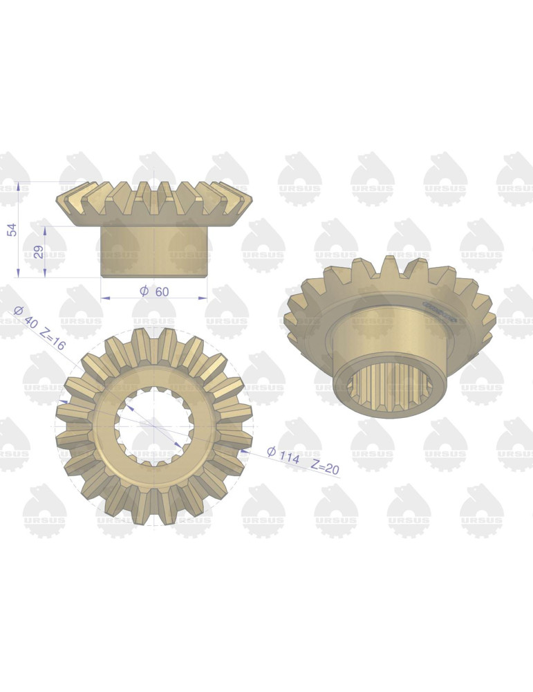 KOŁO 50425390 URSUS
koronowe mechanizmu różnicowego