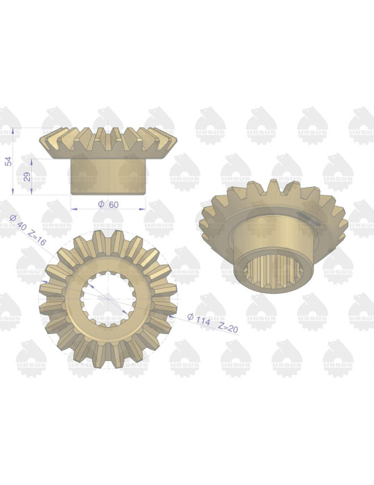 KOŁO 50425390 URSUS
koronowe mechanizmu różnicowego
