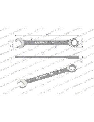 KLUCZ PŁASKO-OCZKOWY 19MM Z GRZECHOTKĄ Waryński
WMK058 72 zęby 2