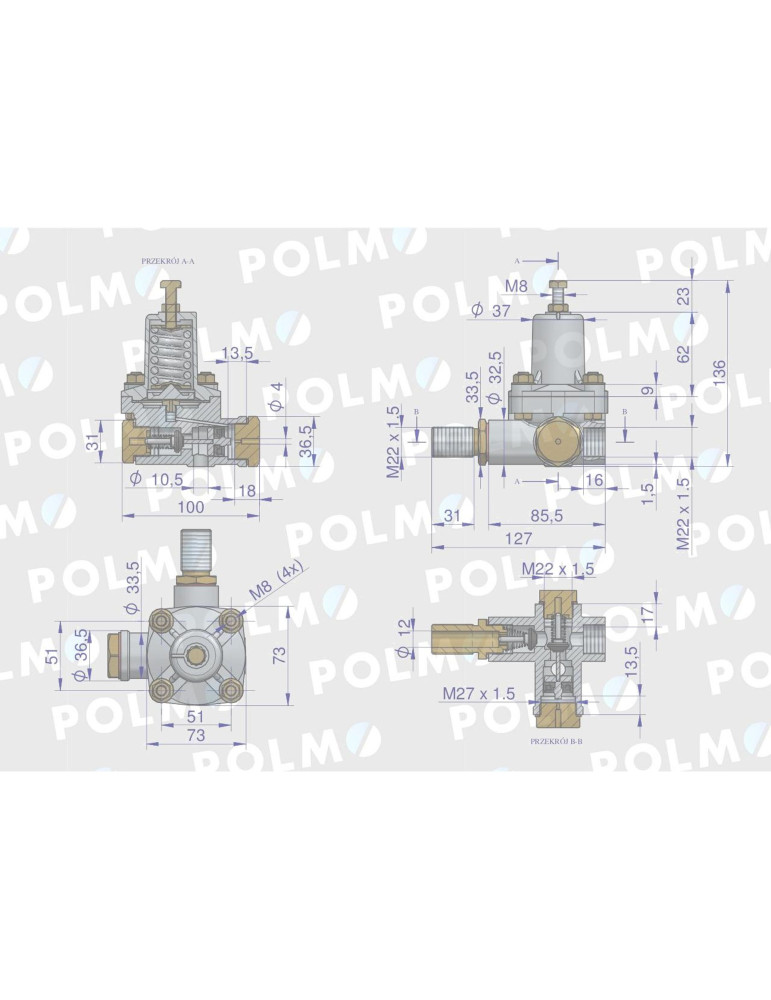 REGULATOR CIŚNIENIA POWIETRZAPOLMO
ciśnienia 50569050
 AR 010319 BORIMEX      też w krampie
psikacz
