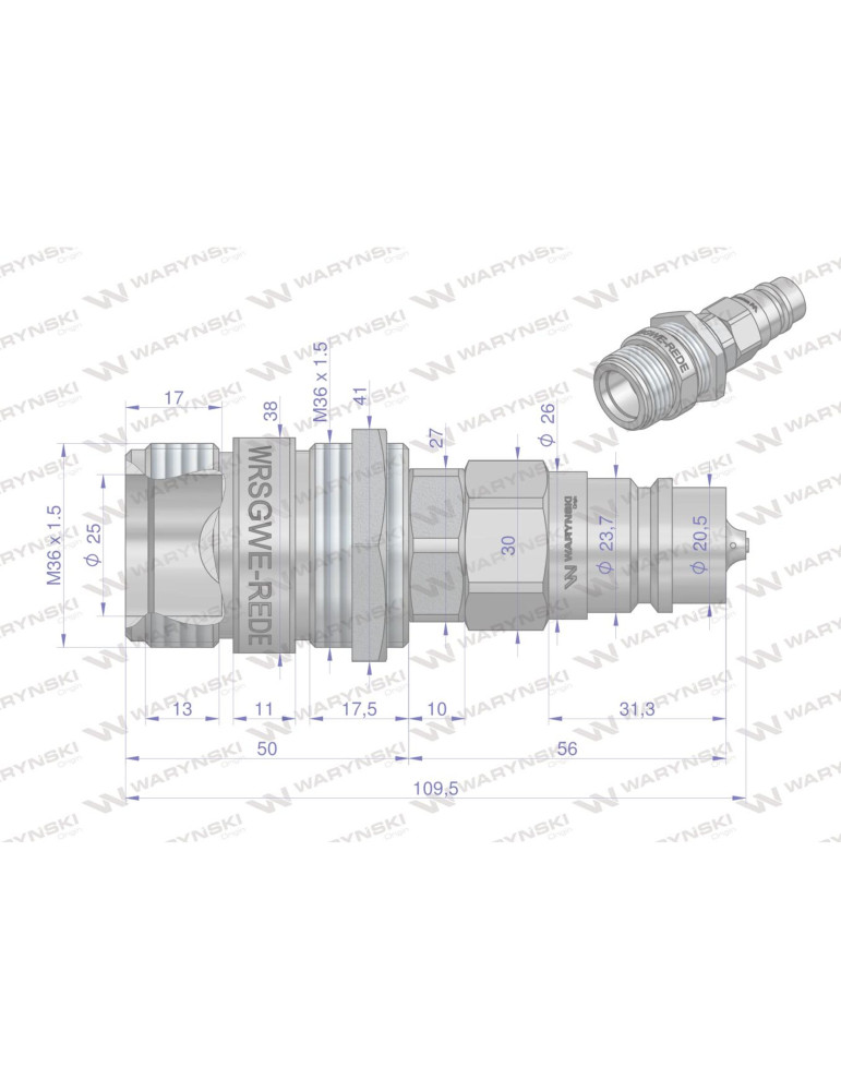 REDUKCJA EURO GN-WT 
gn zwykł-wt euro   WRSGWE-RED
do ciągnika z euro
