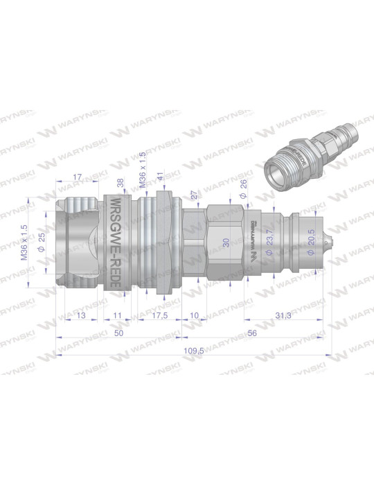 REDUKCJA EURO GN-WT 
gn zwykł-wt euro   WRSGWE-RED
do ciągnika z euro
