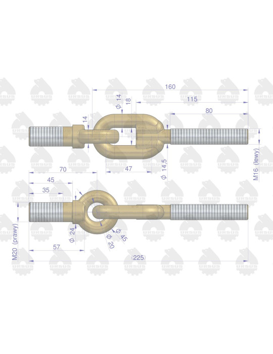 Śruba 46550510
oczkowa -wspornik
