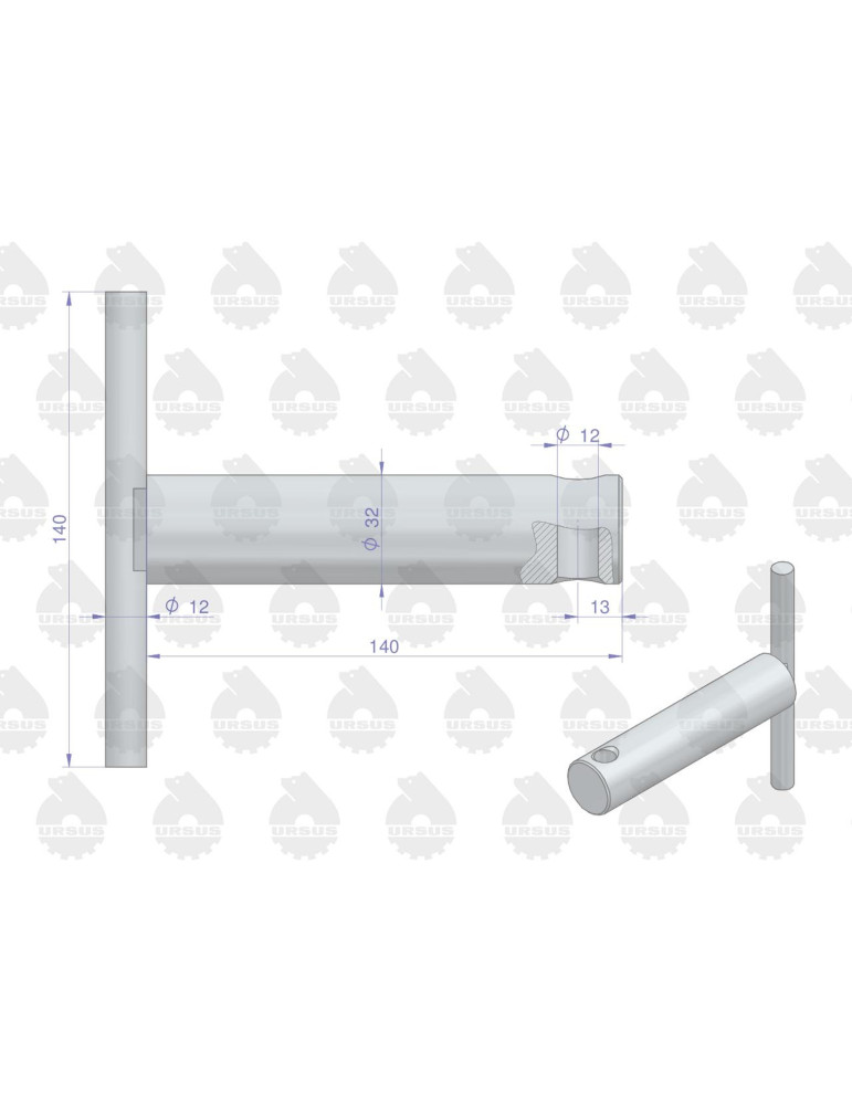  Sworzeń 46664030
dolnego zaczepu zaczepianie narzędzi
@swo32x120
