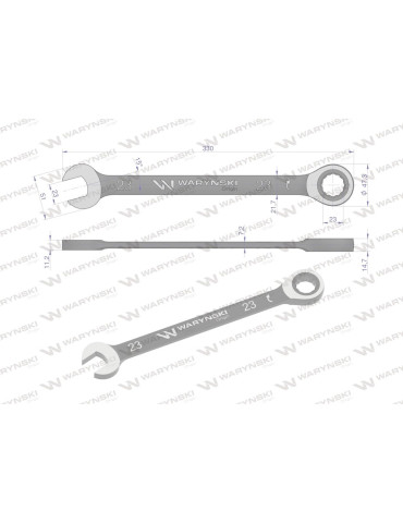 KLUCZ PŁASKO-OCZKOWY 23MM Z GRZECH
wmk062 2