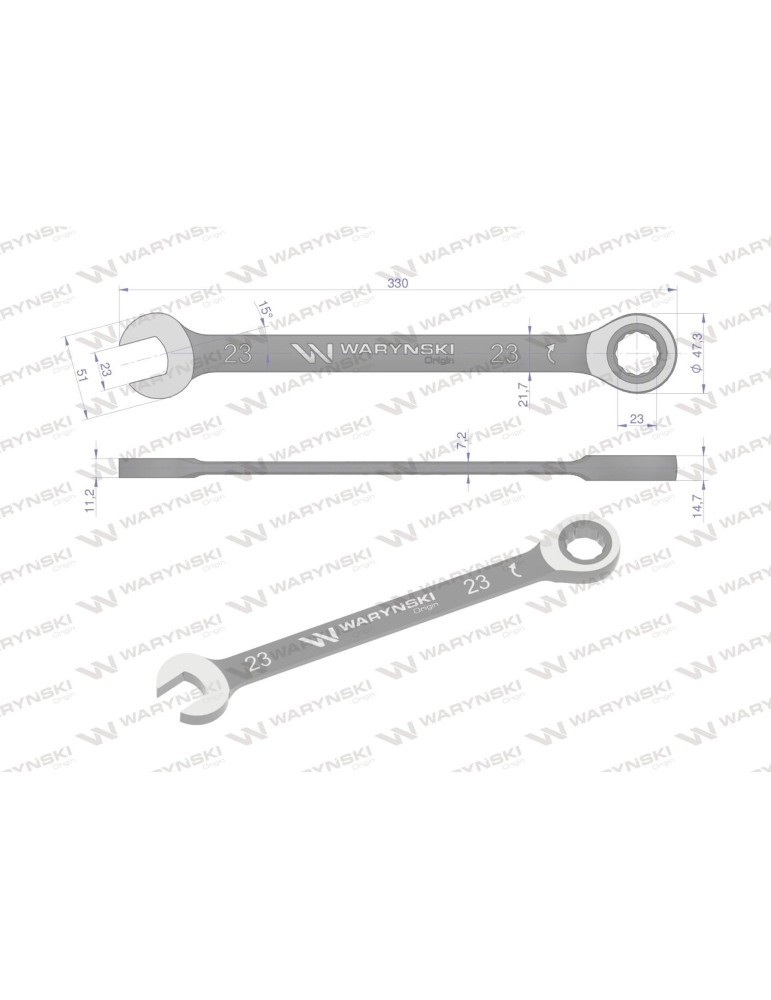 KLUCZ PŁASKO-OCZKOWY 23MM Z GRZECH
wmk062