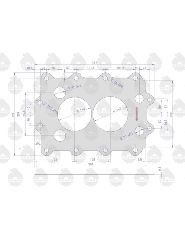 Uszczelka 50425220
40112522

korpusu tylnego mostu-skrzynia 2