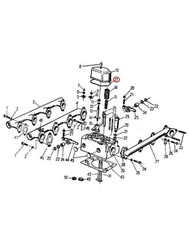 Uszczelka 50505221
pokrywy głowicy
55010527
 2