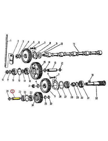 Oś 50504120
koła pośredn.416/0 2