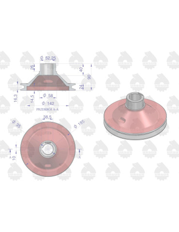 KOŁO 50503241U PASOWE SIMERING
pasowe wału korb. C-360 do pokr.z zimmer
950330    50503241U

AR011609 2