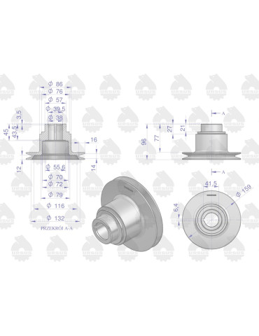 Koło pasowe 31143733
wału korbowego
 2